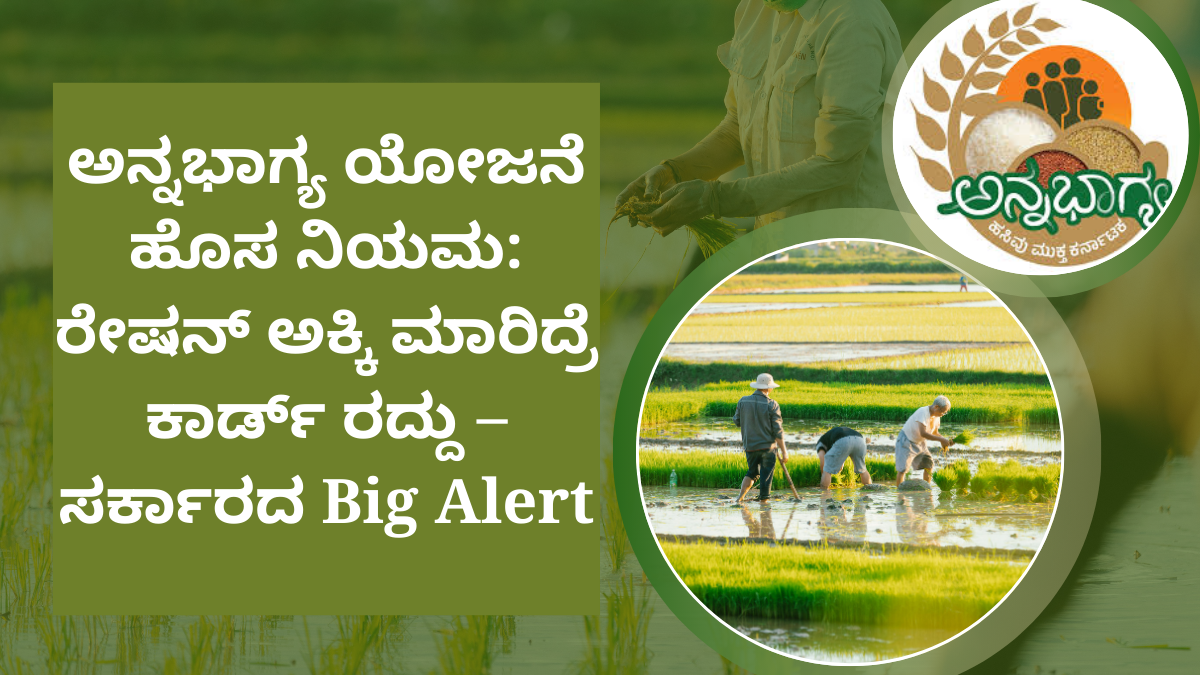 ಅನ್ನಭಾಗ್ಯ ಯೋಜನೆ ಹೊಸ ನಿಯಮ