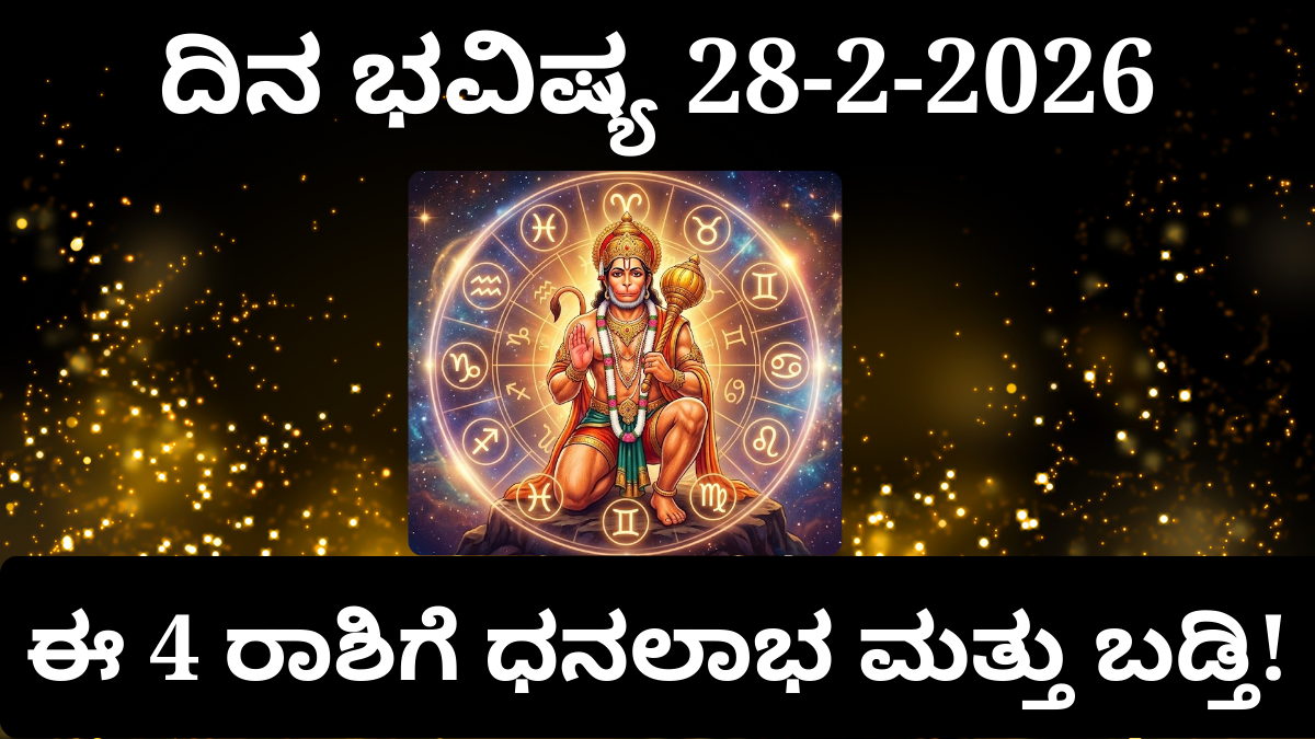 ದಿನ ಭವಿಷ್ಯ 28 ಫೆಬ್ರವರಿ 2026 ಶನಿವಾರ ರಾಶಿ ಫಲ ಕನ್ನಡ