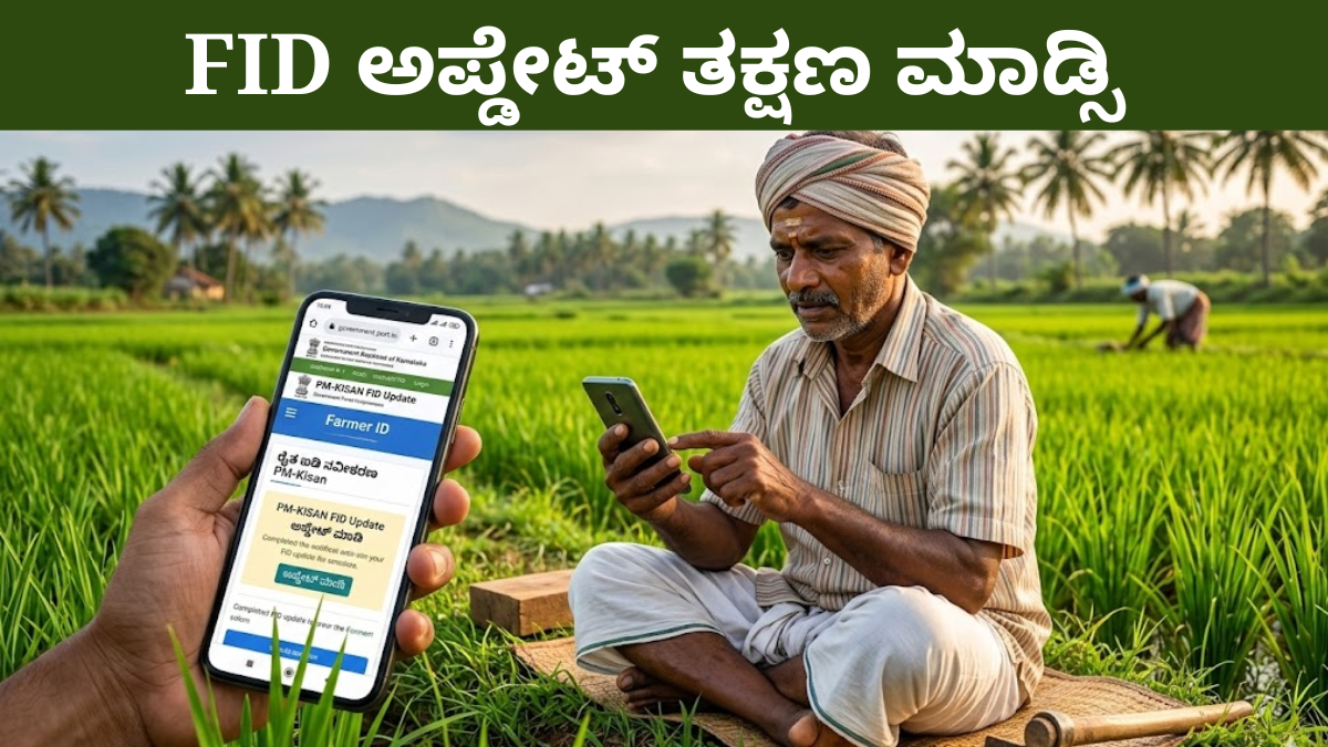 FID ಅಪ್ಡೇಟ್ ಕರ್ನಾಟಕ ರೈತರು ಪಿಎಂ ಕಿಸಾನ್ ಬೆಳೆ ಪರಿಹಾರ ಕನ್ನಡ