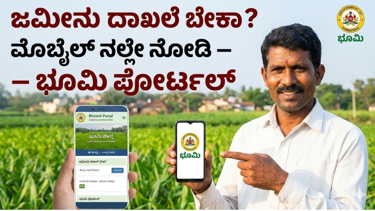 Karnataka Bhoomi Portal ಮೊಬೈಲ್‌ನಲ್ಲಿ ಜಮೀನು ದಾಖಲೆ – RTC ಮುಟೇಶನ್ ಖಾತಾ ಆನ್‌ಲೈನ್